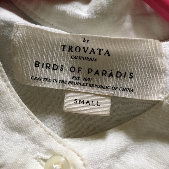 White Ramie + Cotton Bell Sleeve Victorian Boho Blouse S - Picture 9 of 11